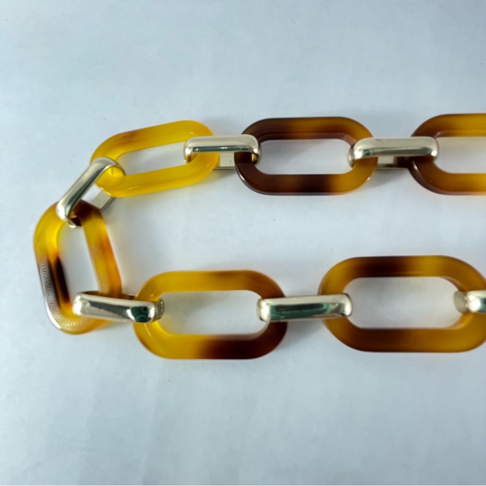 Vintage Tortoise Shell Link Belt, Medium